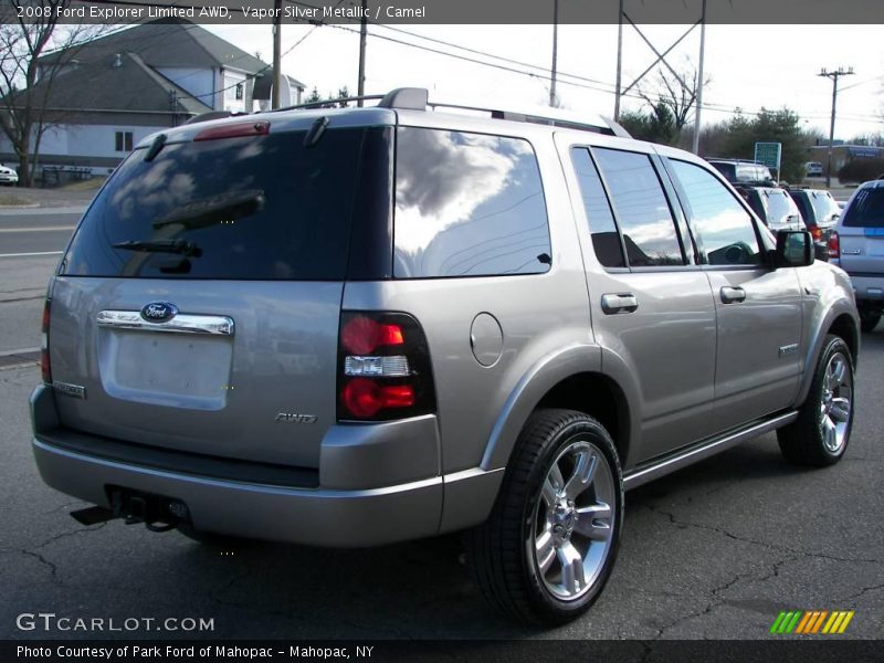 Vapor Silver Metallic / Camel 2008 Ford Explorer Limited AWD