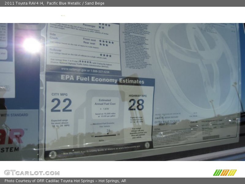 Pacific Blue Metallic / Sand Beige 2011 Toyota RAV4 I4