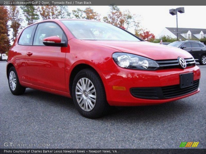 Tornado Red / Titan Black 2011 Volkswagen Golf 2 Door