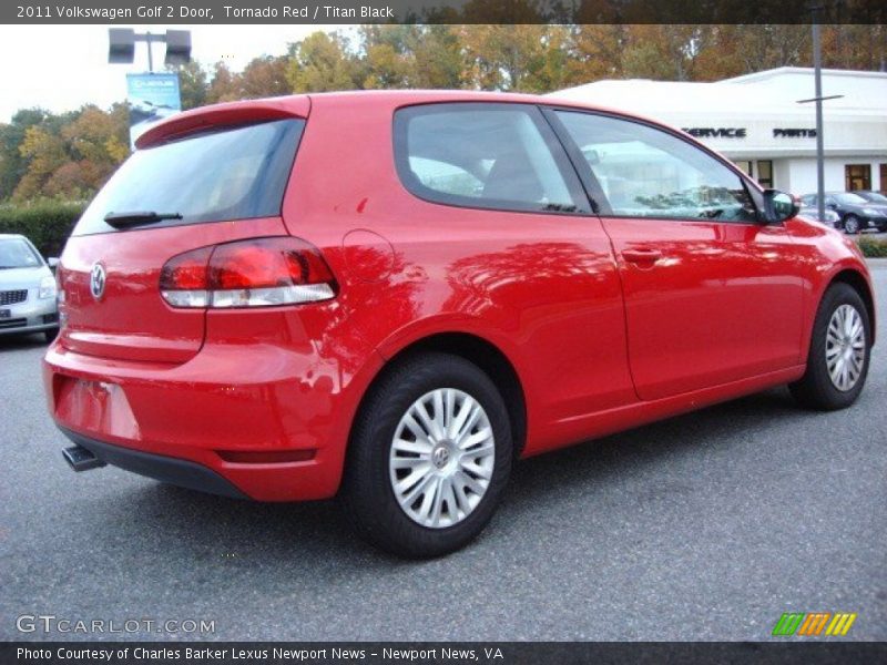 Tornado Red / Titan Black 2011 Volkswagen Golf 2 Door