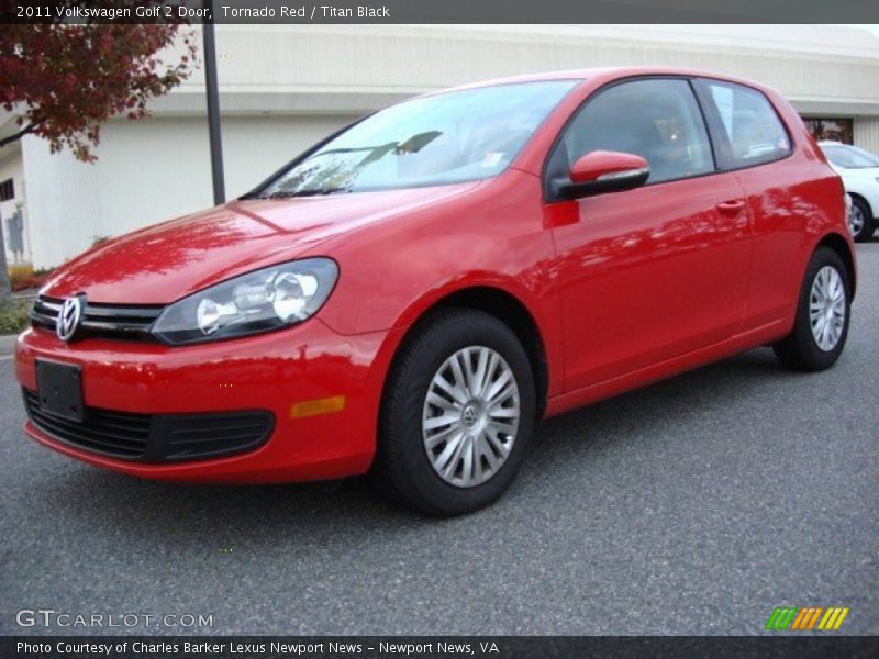 Tornado Red / Titan Black 2011 Volkswagen Golf 2 Door