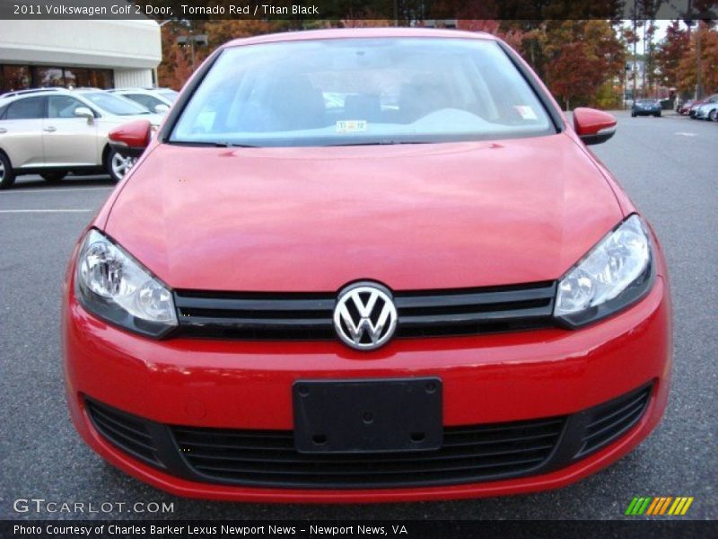 Tornado Red / Titan Black 2011 Volkswagen Golf 2 Door