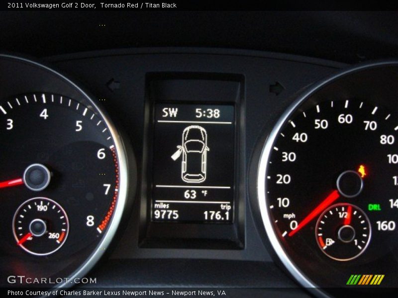 Tornado Red / Titan Black 2011 Volkswagen Golf 2 Door