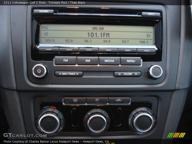 Tornado Red / Titan Black 2011 Volkswagen Golf 2 Door