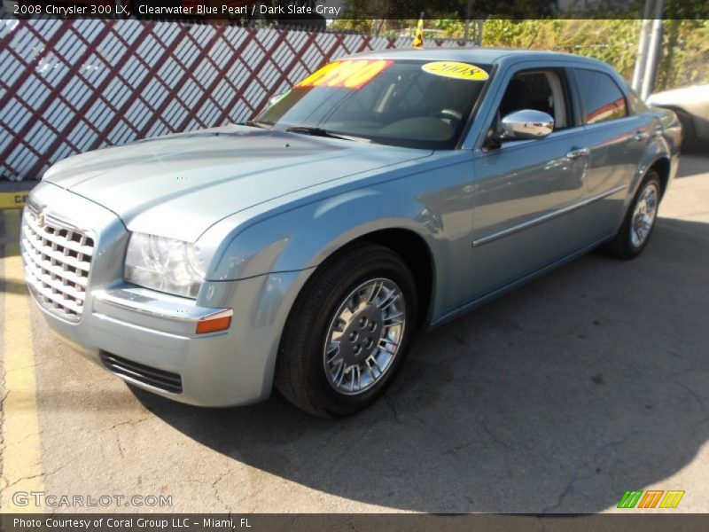 Clearwater Blue Pearl / Dark Slate Gray 2008 Chrysler 300 LX
