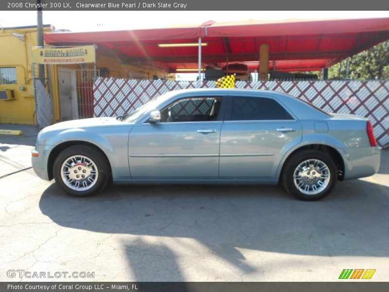 Clearwater Blue Pearl / Dark Slate Gray 2008 Chrysler 300 LX
