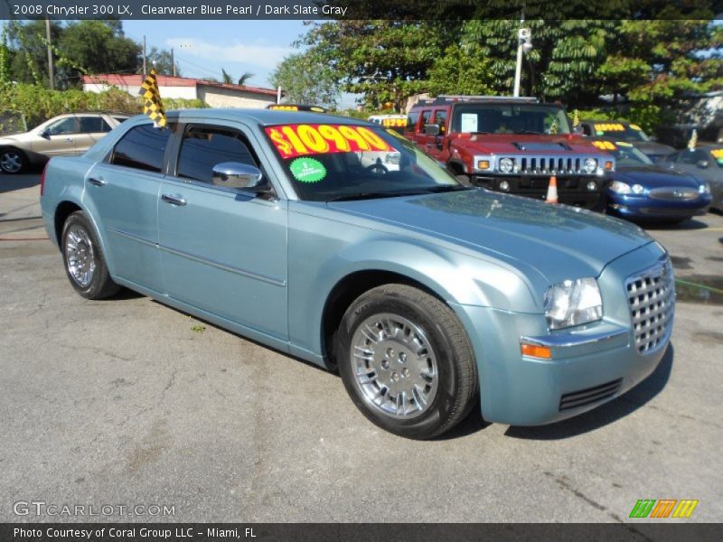 Clearwater Blue Pearl / Dark Slate Gray 2008 Chrysler 300 LX