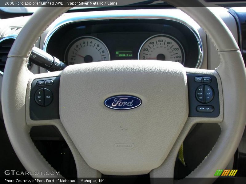 Vapor Silver Metallic / Camel 2008 Ford Explorer Limited AWD