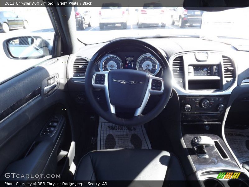 Bright White / Black 2012 Chrysler 300 Limited