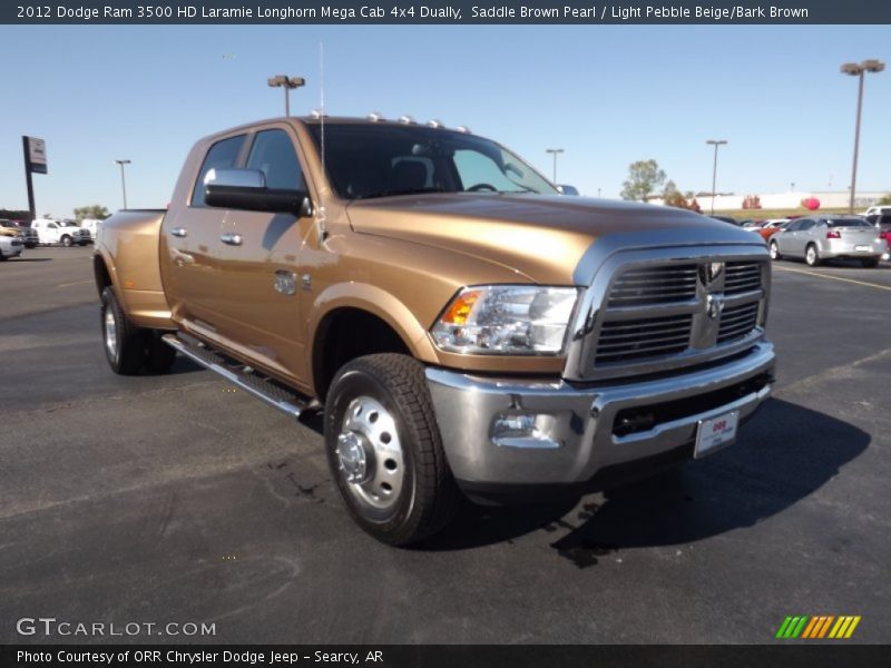 Front 3/4 View of 2012 Ram 3500 HD Laramie Longhorn Mega Cab 4x4 Dually