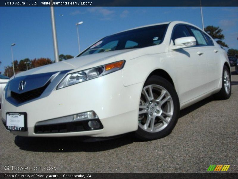 White Diamond Pearl / Ebony 2010 Acura TL 3.5