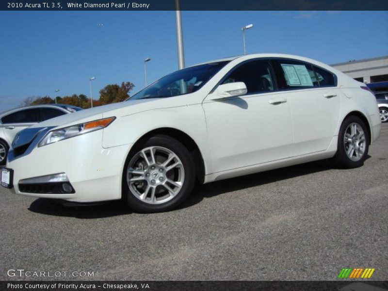 White Diamond Pearl / Ebony 2010 Acura TL 3.5