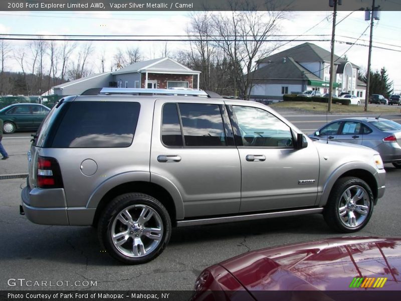 Vapor Silver Metallic / Camel 2008 Ford Explorer Limited AWD