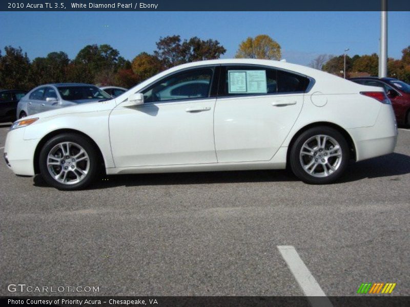 White Diamond Pearl / Ebony 2010 Acura TL 3.5