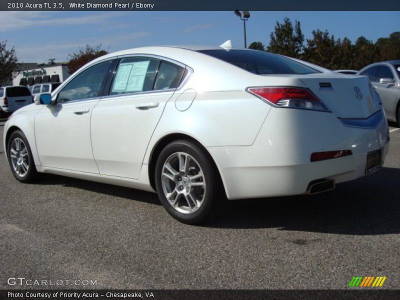 White Diamond Pearl / Ebony 2010 Acura TL 3.5