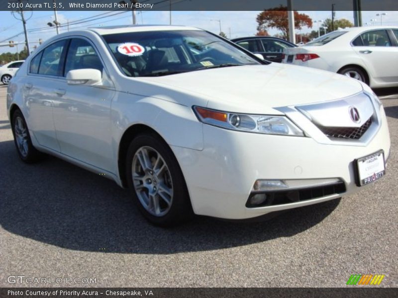 White Diamond Pearl / Ebony 2010 Acura TL 3.5