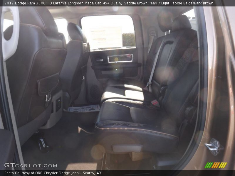Saddle Brown Pearl / Light Pebble Beige/Bark Brown 2012 Dodge Ram 3500 HD Laramie Longhorn Mega Cab 4x4 Dually