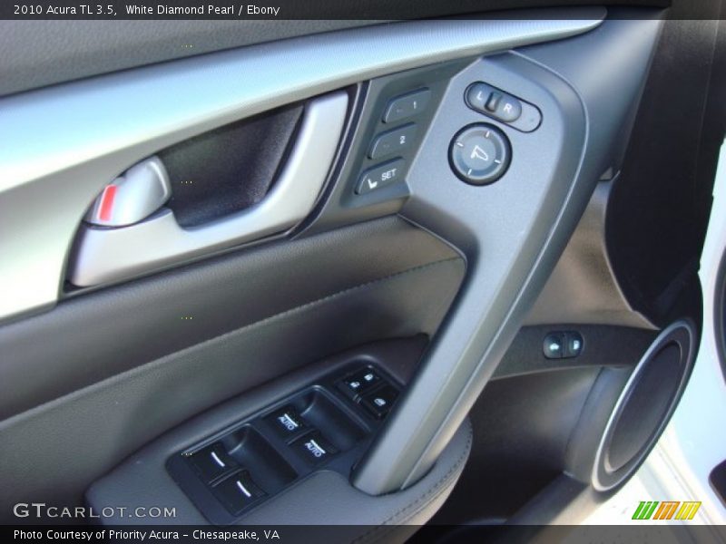 White Diamond Pearl / Ebony 2010 Acura TL 3.5