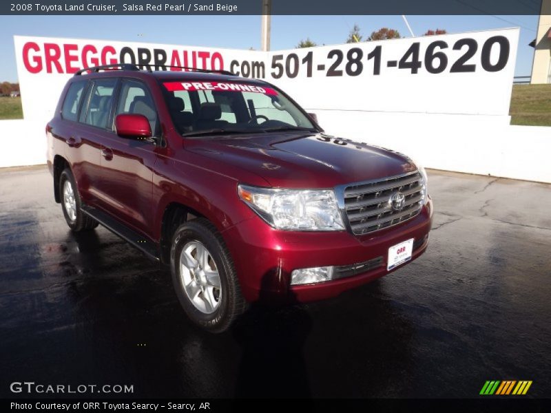 Salsa Red Pearl / Sand Beige 2008 Toyota Land Cruiser