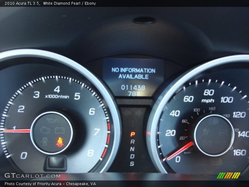 White Diamond Pearl / Ebony 2010 Acura TL 3.5