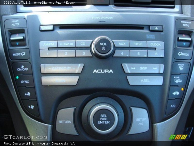 White Diamond Pearl / Ebony 2010 Acura TL 3.5