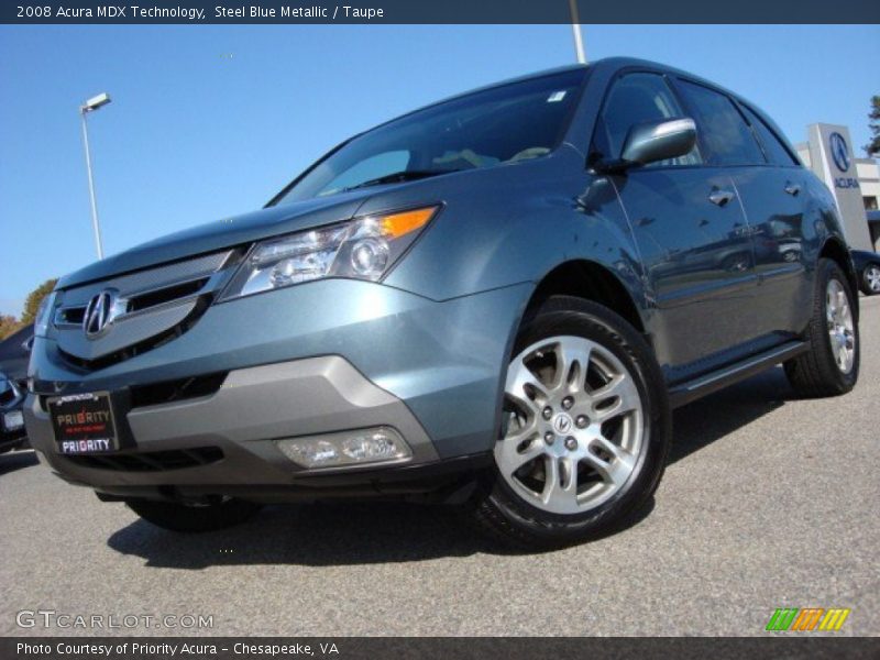 Steel Blue Metallic / Taupe 2008 Acura MDX Technology
