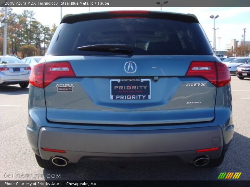 Steel Blue Metallic / Taupe 2008 Acura MDX Technology