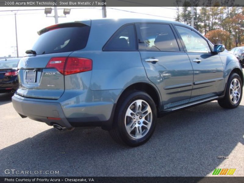 Steel Blue Metallic / Taupe 2008 Acura MDX Technology