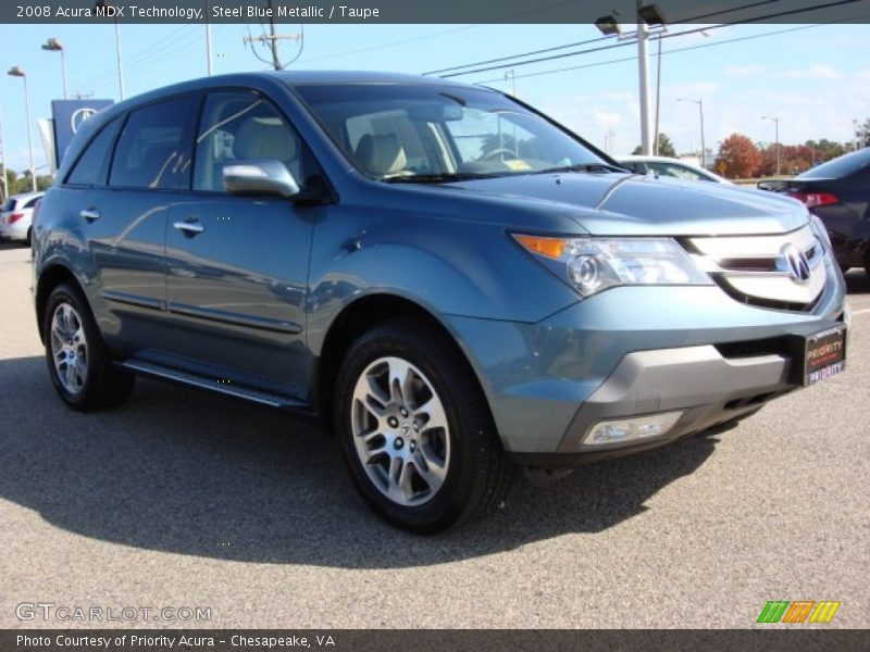 Steel Blue Metallic / Taupe 2008 Acura MDX Technology