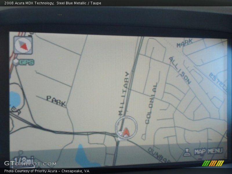 Steel Blue Metallic / Taupe 2008 Acura MDX Technology