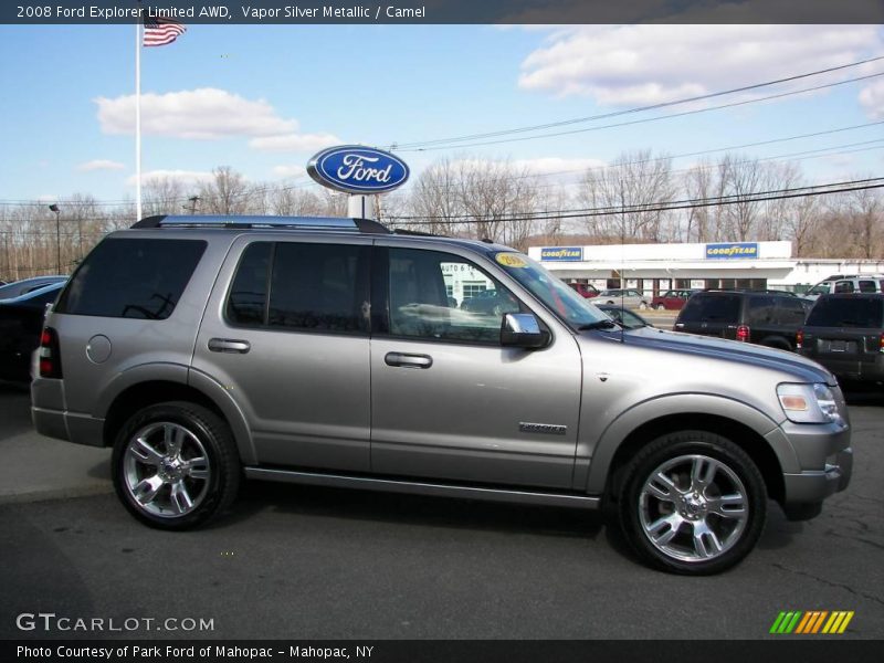 Vapor Silver Metallic / Camel 2008 Ford Explorer Limited AWD