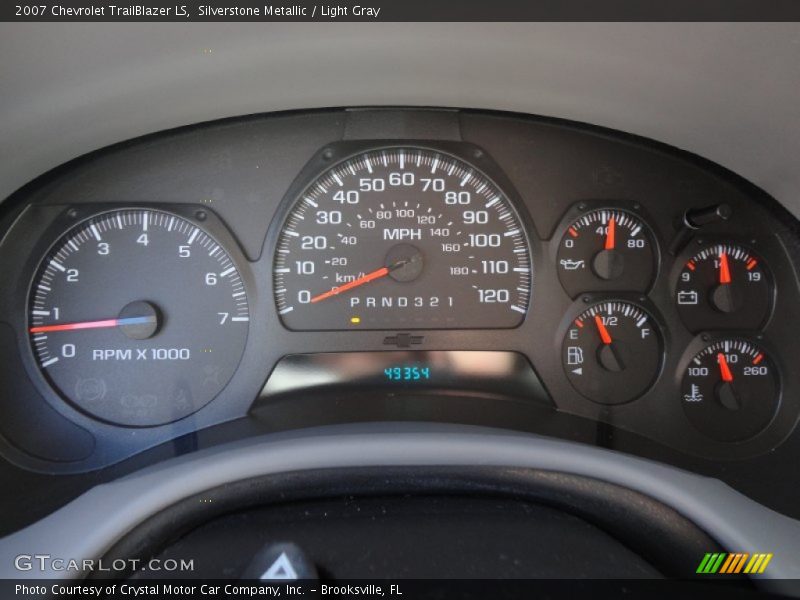 Silverstone Metallic / Light Gray 2007 Chevrolet TrailBlazer LS