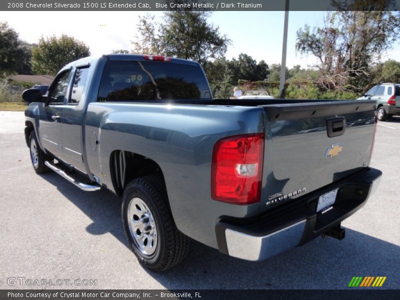 Blue Granite Metallic / Dark Titanium 2008 Chevrolet Silverado 1500 LS Extended Cab