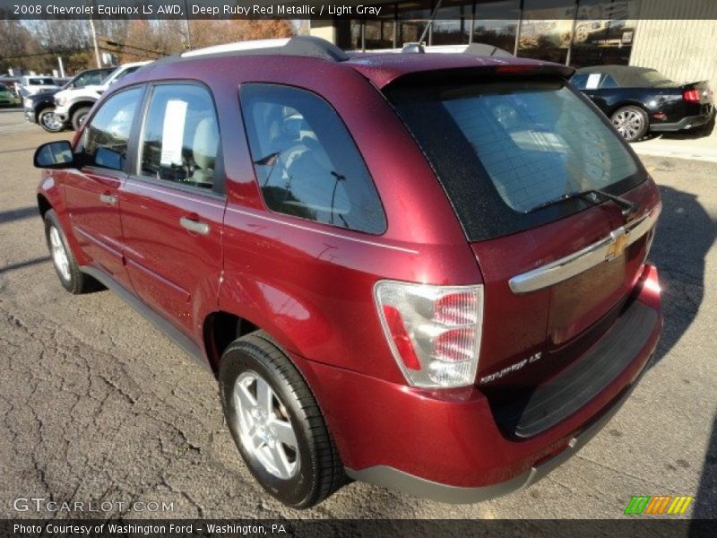 Deep Ruby Red Metallic / Light Gray 2008 Chevrolet Equinox LS AWD