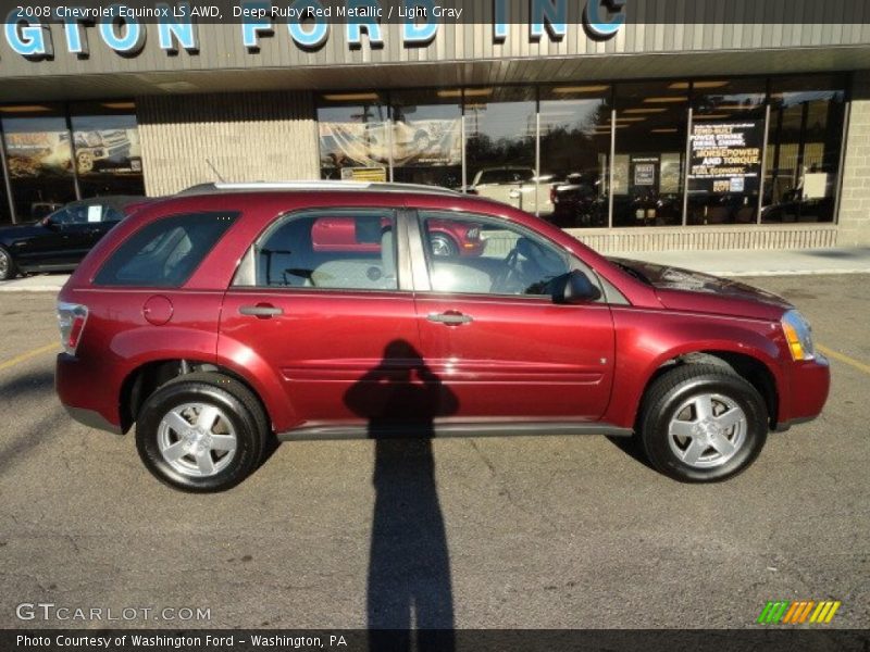 Deep Ruby Red Metallic / Light Gray 2008 Chevrolet Equinox LS AWD