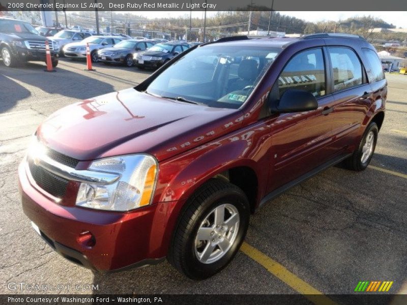 Deep Ruby Red Metallic / Light Gray 2008 Chevrolet Equinox LS AWD