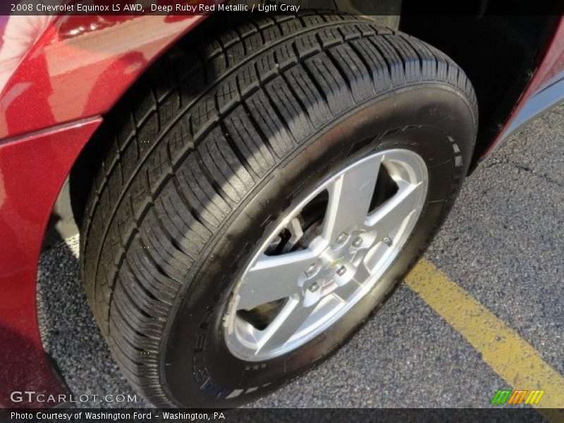 Deep Ruby Red Metallic / Light Gray 2008 Chevrolet Equinox LS AWD