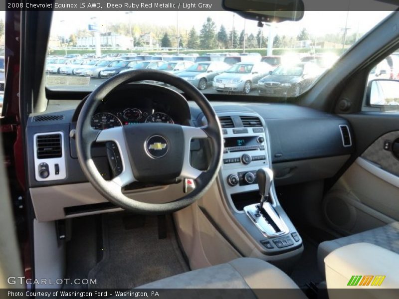 Deep Ruby Red Metallic / Light Gray 2008 Chevrolet Equinox LS AWD