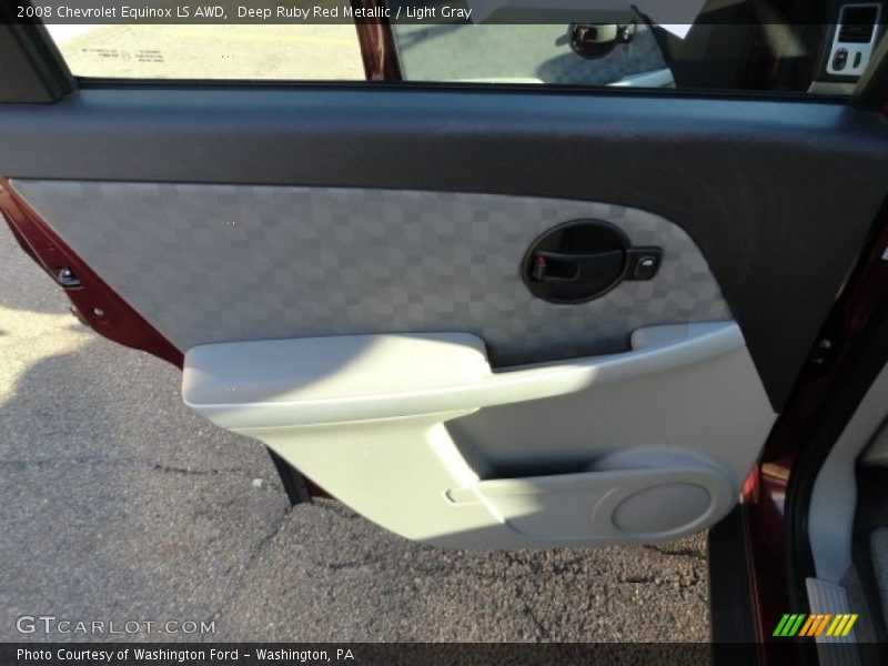 Deep Ruby Red Metallic / Light Gray 2008 Chevrolet Equinox LS AWD