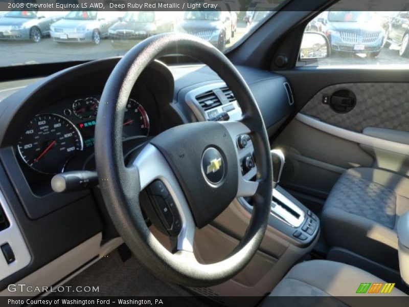 Deep Ruby Red Metallic / Light Gray 2008 Chevrolet Equinox LS AWD