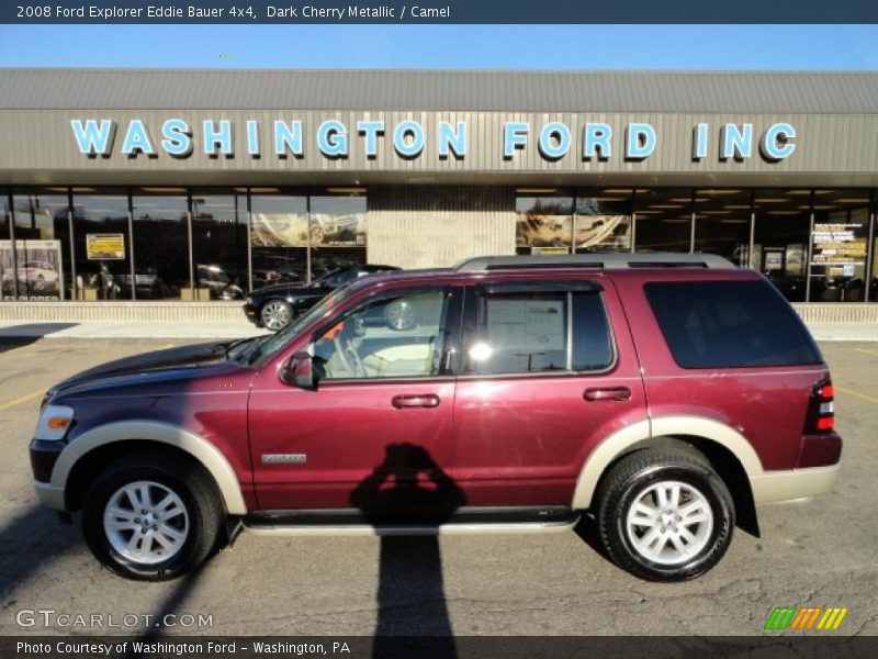 Dark Cherry Metallic / Camel 2008 Ford Explorer Eddie Bauer 4x4