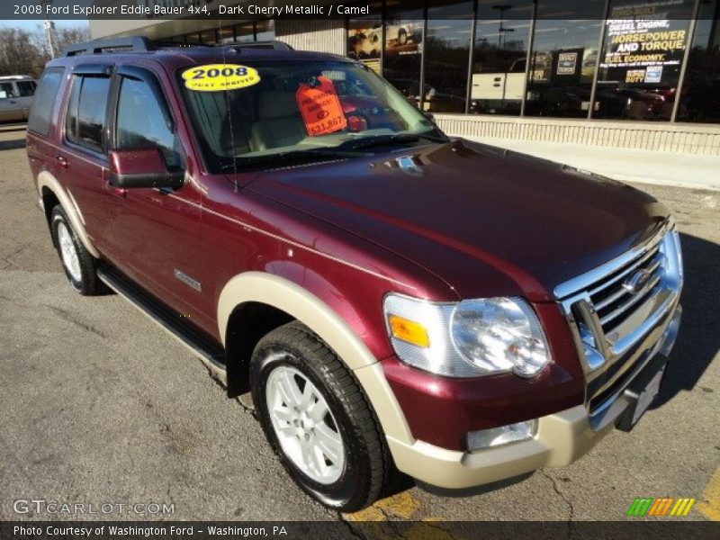 Dark Cherry Metallic / Camel 2008 Ford Explorer Eddie Bauer 4x4