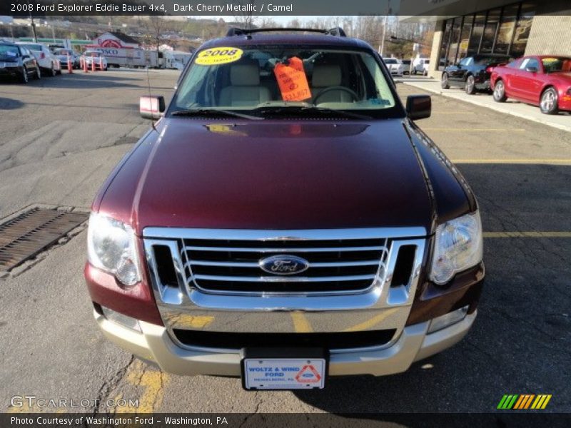 Dark Cherry Metallic / Camel 2008 Ford Explorer Eddie Bauer 4x4