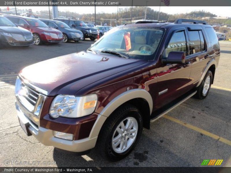Dark Cherry Metallic / Camel 2008 Ford Explorer Eddie Bauer 4x4