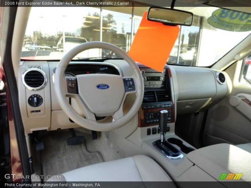 Dark Cherry Metallic / Camel 2008 Ford Explorer Eddie Bauer 4x4