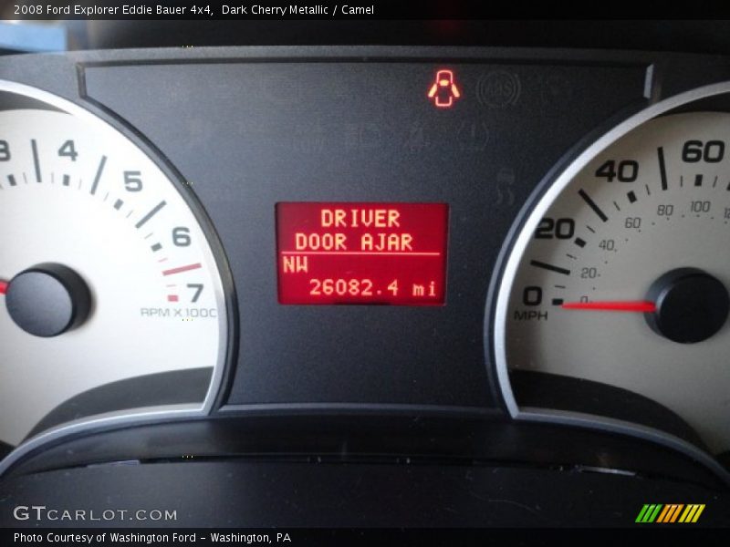 Dark Cherry Metallic / Camel 2008 Ford Explorer Eddie Bauer 4x4