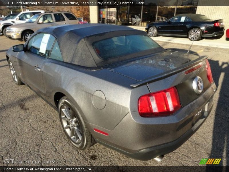 Sterling Gray Metallic / Charcoal Black 2011 Ford Mustang V6 Premium Convertible