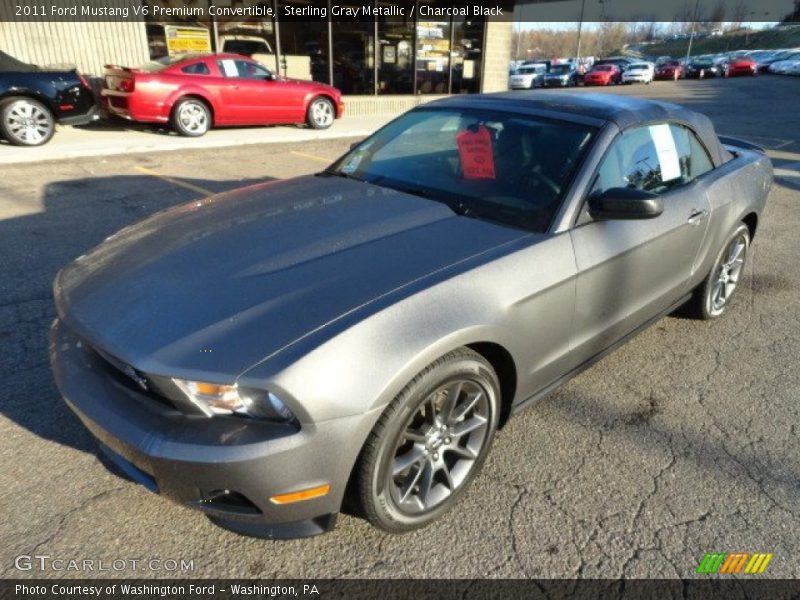 Sterling Gray Metallic / Charcoal Black 2011 Ford Mustang V6 Premium Convertible