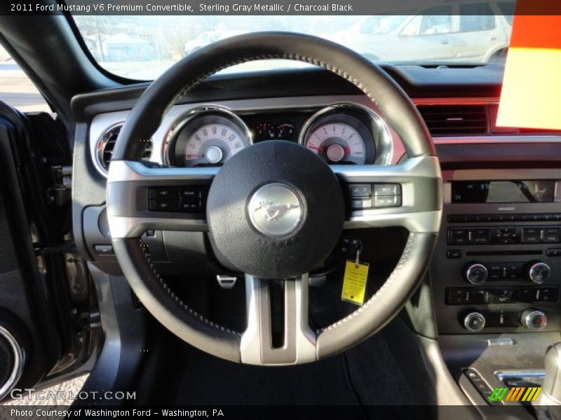 Sterling Gray Metallic / Charcoal Black 2011 Ford Mustang V6 Premium Convertible