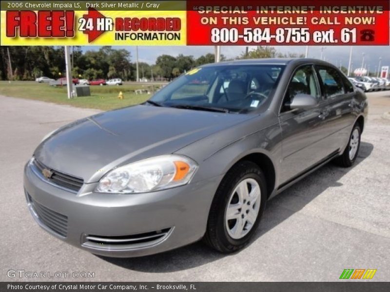 Dark Silver Metallic / Gray 2006 Chevrolet Impala LS
